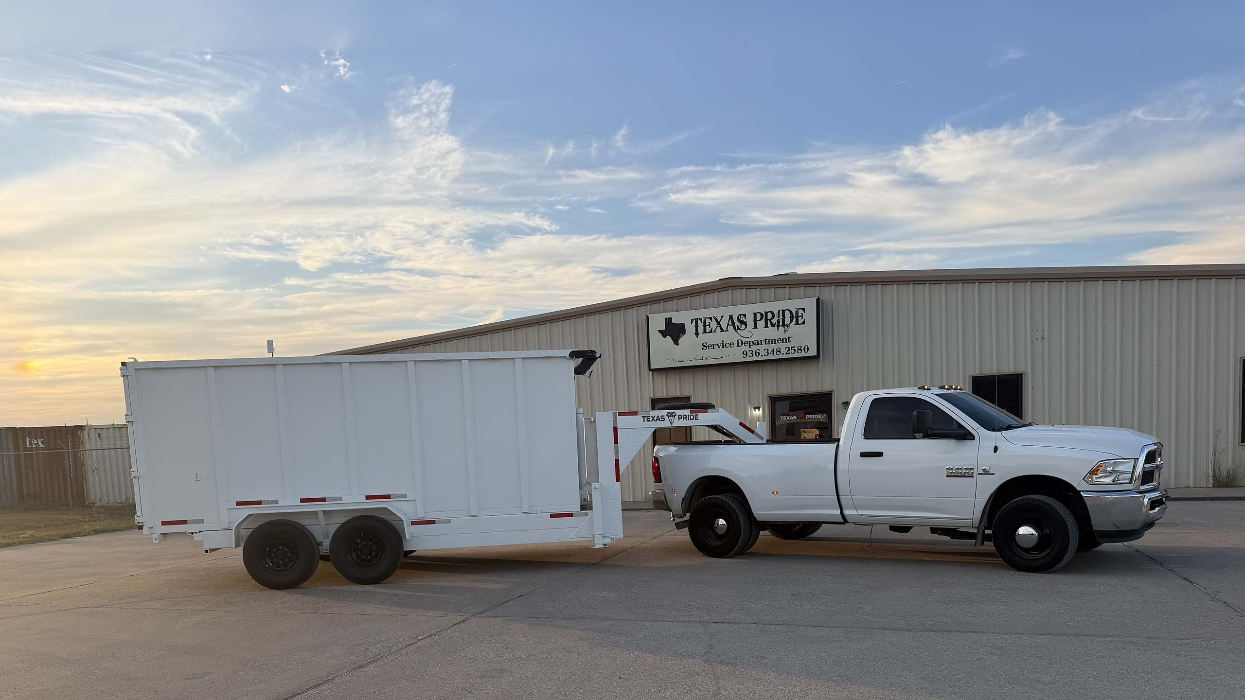 One of our long term customers renting our truck and trailer setup!